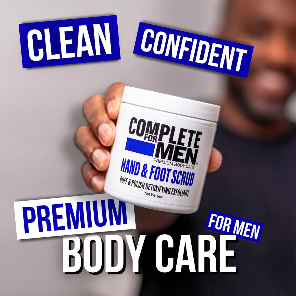 COMPLETE FOR MEN Hand & Foot Scrub – Exfoliating Sugar Scrub for Dry Skin