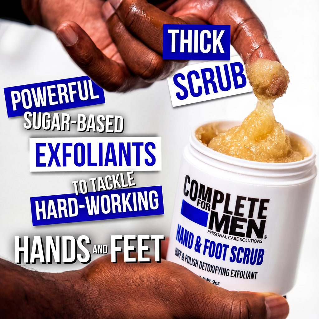 COMPLETE FOR MEN Hand & Foot Scrub – Exfoliating Sugar Scrub for Dry Skin