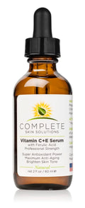 Complete Skin Solutions Natural Best Vitamin C Serum – 2 oz with Ferulic, Hyaluronic Acid, Vitamin C 15% – Made in USA