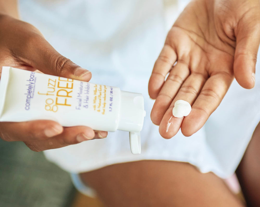 Completely Bare go fuzz FREE Face Moisturizer & Hair Inhibitor - Anti-Aging & Hair Minimizers