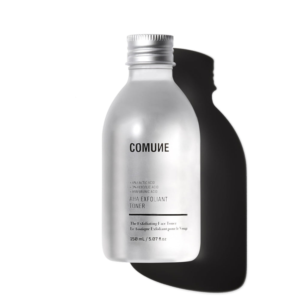 COMUNE AHA Exfoliant Toner — 6% Lactic Acid, 3% Glycolic Acid, Hyaluronic Acid | Gentle Exfoliation & Hydration