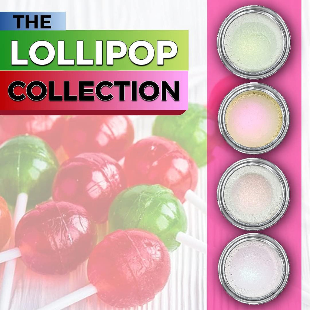 Concrete Minerals White MultiChrome Eyeshadow in Lollipop – Intense Color Shifting, 6 g, Vegan & Cruelty-Free, Handmade in USA