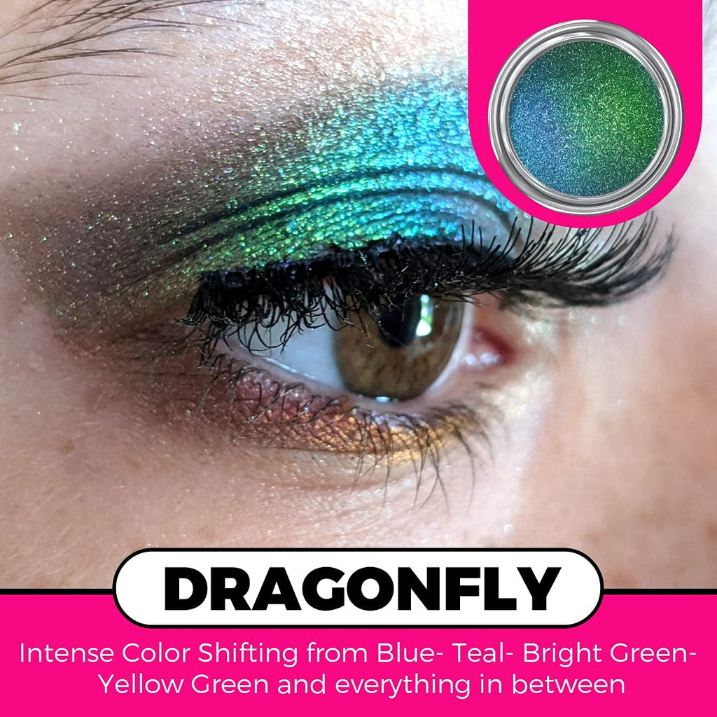 Concrete Minerals MultiChrome Dragonfly Eyeshadow – Color Shifting, Long-Lasting, Vegan & Cruelty-Free