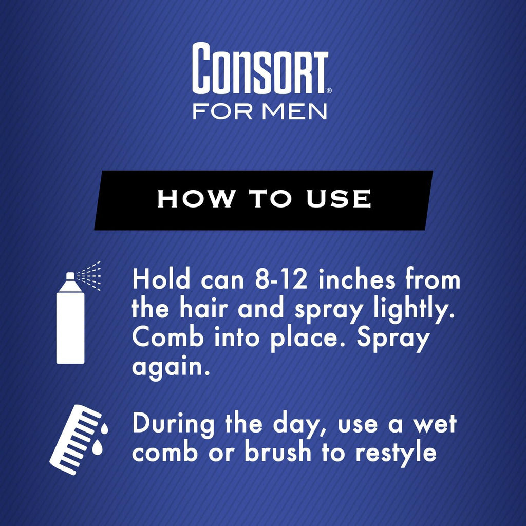 Consort Hair Spray 8.3 oz Regular Hold Aerosol – Pack of 3