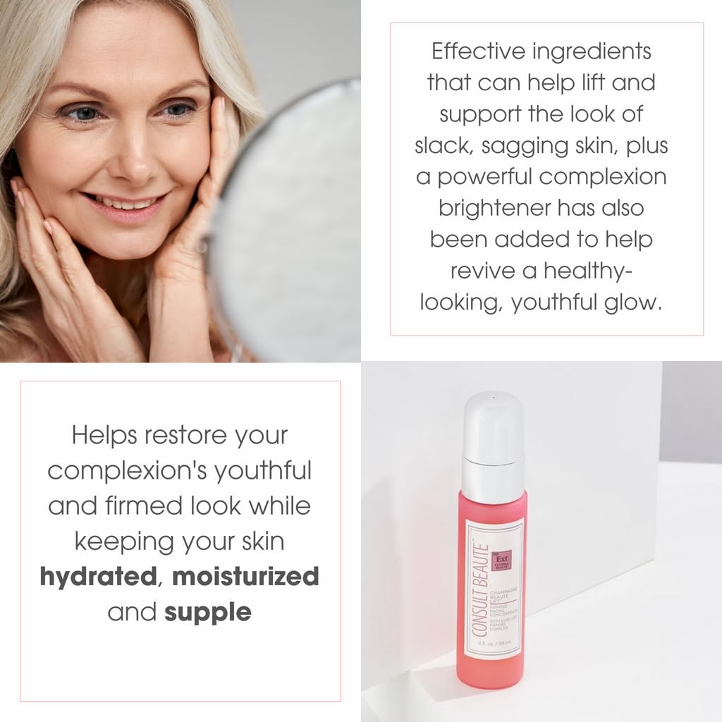 Consult Beaute Champagne Lift Firming Serum Concentrate for Face – Hydration, Glow & Accumulative Firming – 2 Fl Oz