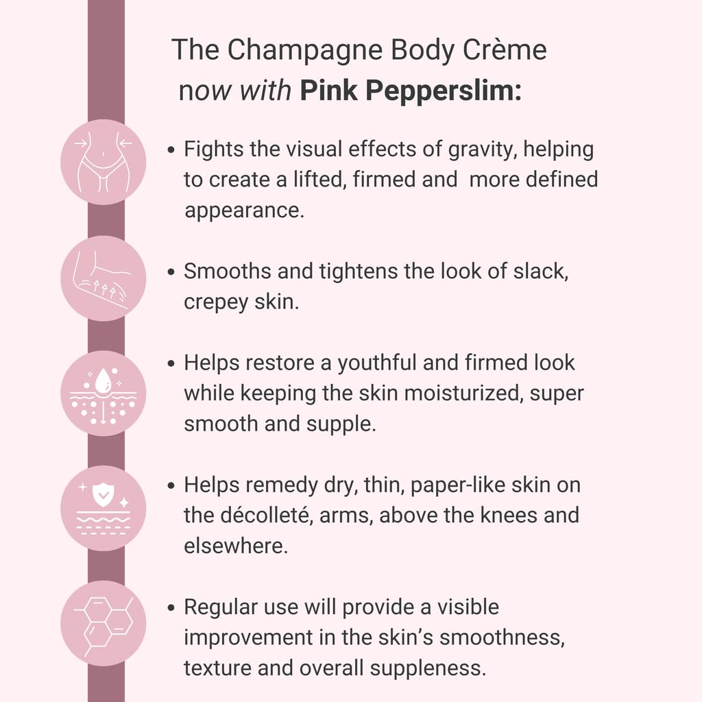 Consult Beaute Champagne Lift Hydrating Firming Body Cream with Pink PepperSlim – 8 oz