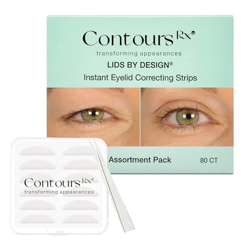 Contours Rx Lids by Design – Assorted Instant Eyelid Lift Strips N°4–N°7 (80 Count) | Non-Surgical, Transparent Eyelid Tape