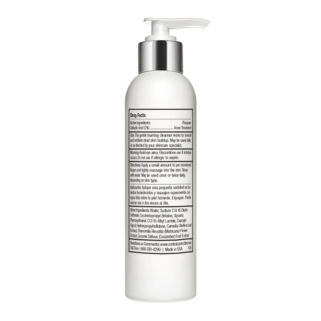 CONTROL CORRECTIVE Salicylic Wash 2% - 6.7 oz | Gentle Gel Cleanser for Oily, Acne-Prone Skin