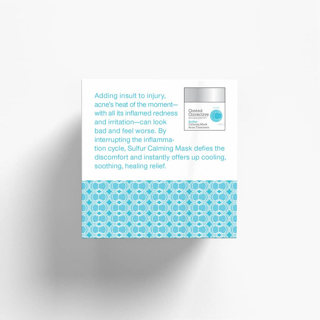 CONTROL CORRECTIVE Sulfur Calming Mask – 10% Sulfur with Aloe & Clay, Oil Control, Soothing Care, 2 oz