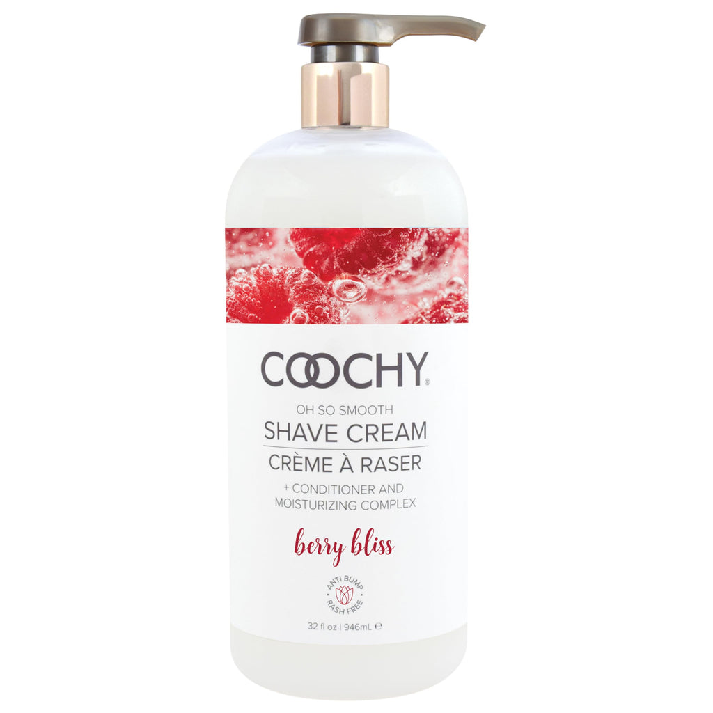 Coochy Berry Bliss Shave Cream 32 oz – Hydrating, Rash-Reduction Shaving Lotion for Bikini, Underarms & Legs