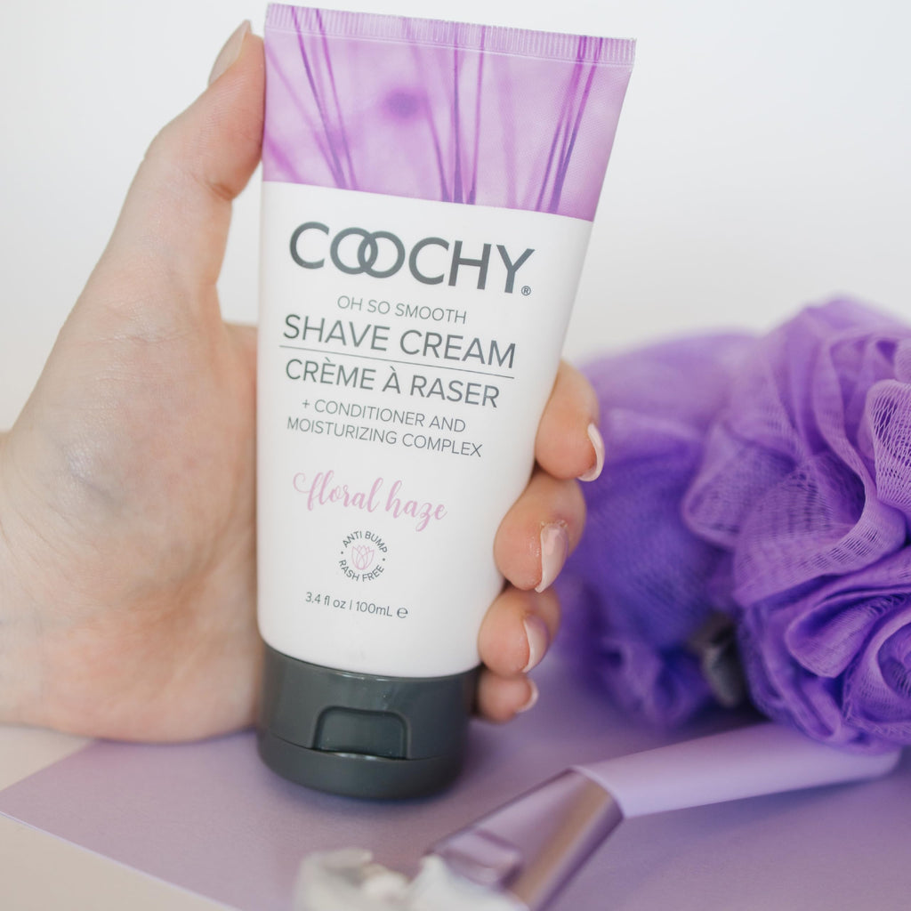 Coochy Shave Cream - Moisturizing, Gentle Intimate Shave Lotion | Floral Haze 32 oz