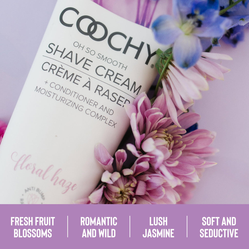 Coochy Shave Cream - Moisturizing, Gentle Intimate Shave Lotion | Floral Haze 32 oz