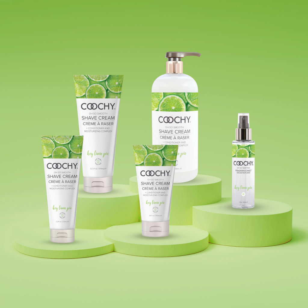 Coochy Shave Cream - Key Lime Pie, Moisturizing Shave Lotion (7.2 oz) for Bikini, Underarms & Legs