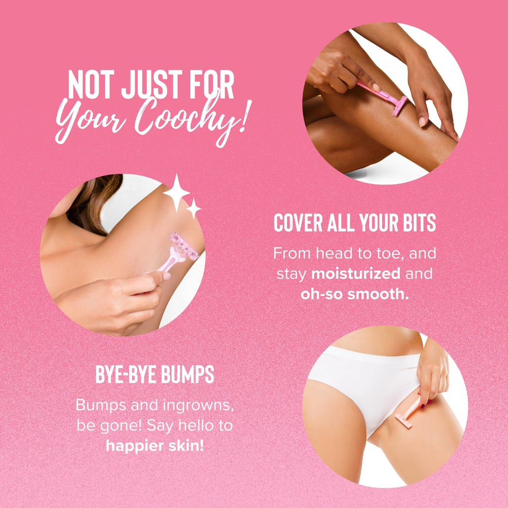 Coochy Shave Cream - Moisturizing Shave Lotion for Bikini, Underarms, Legs | Frosted Cake 32 oz