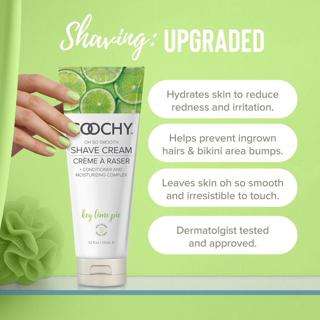 Coochy Shave Cream – Moisturizing Shave Lotion with Key Lime Pie Scent | Rash-Free Hydration