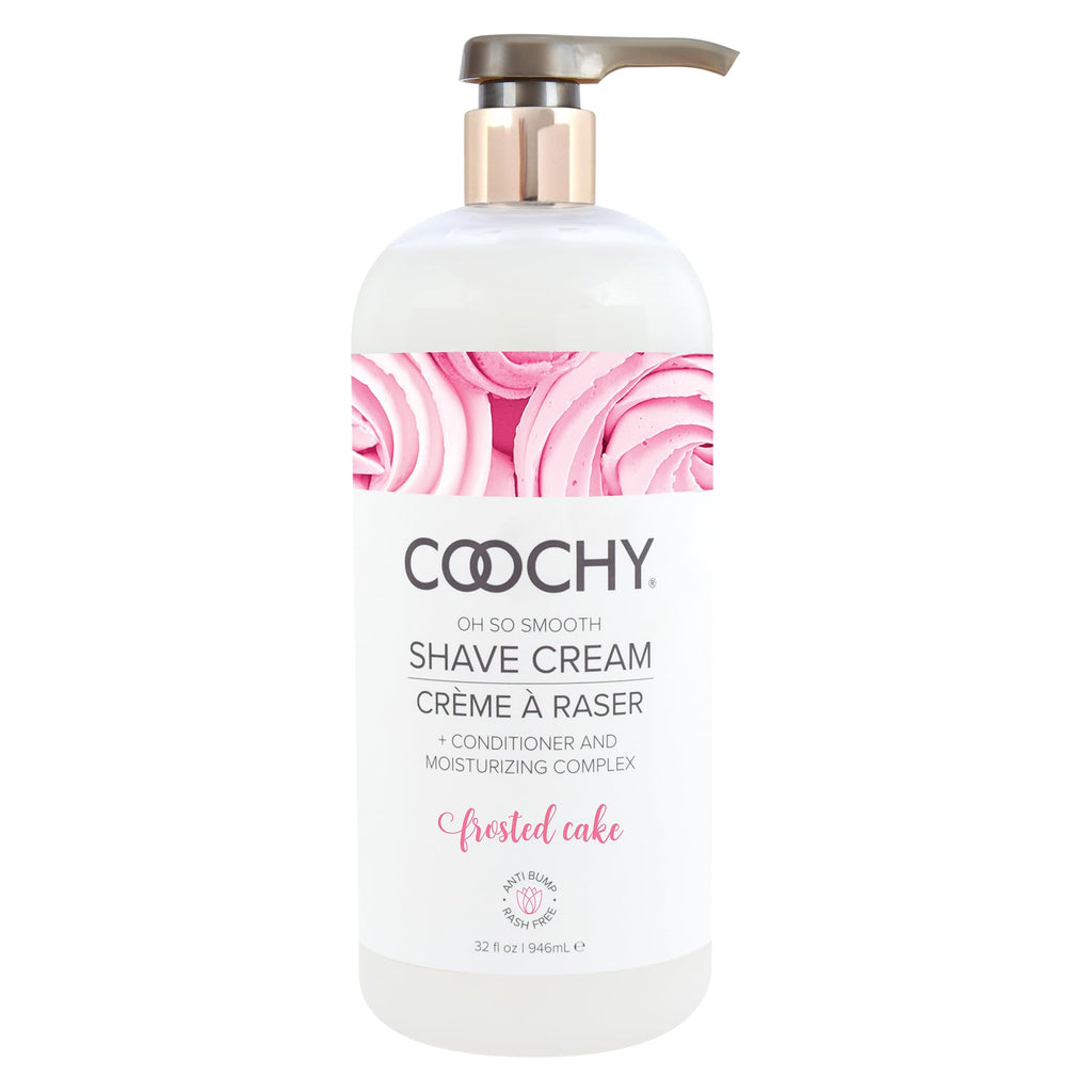Coochy Shave Cream - Moisturizing Shave Lotion for Bikini, Underarms, Legs | Frosted Cake 32 oz
