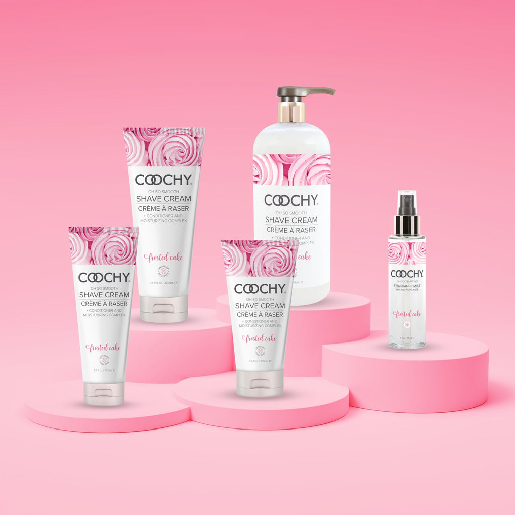Coochy Shave Cream - Moisturizing Shave Lotion for Bikini, Underarms, Legs | Frosted Cake 32 oz