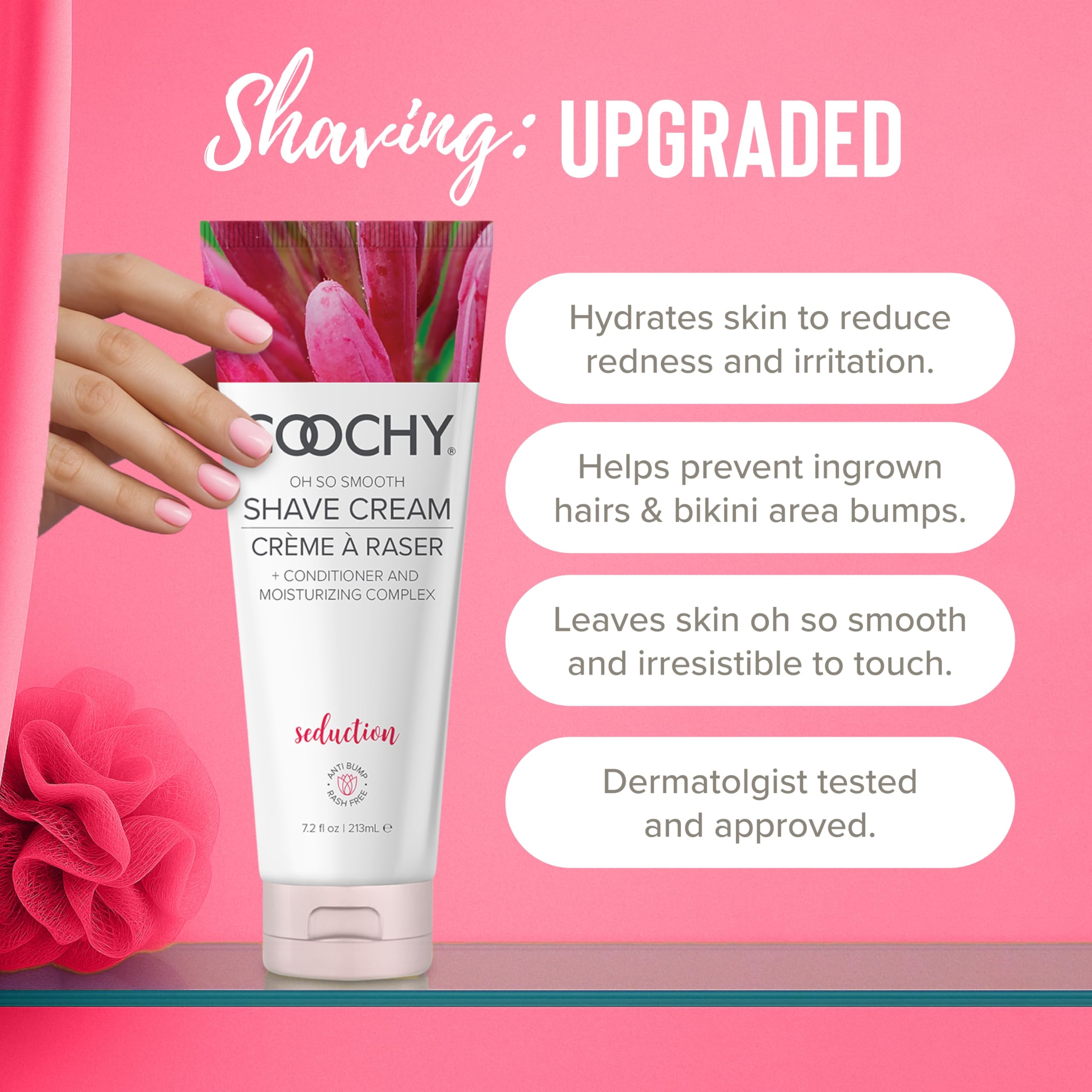Coochy Shave Cream – Moisturizing Shaving Lotion for Bikini, Underarms & Legs | 12.5 oz
