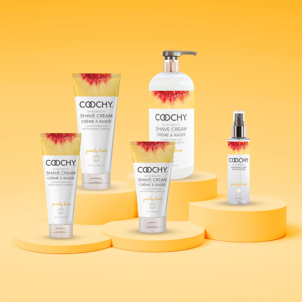 Coochy Shave Cream - Moisturizing Shave Lotion for Bikini, Underarms, Legs | Peachy Keen, 7.2 oz