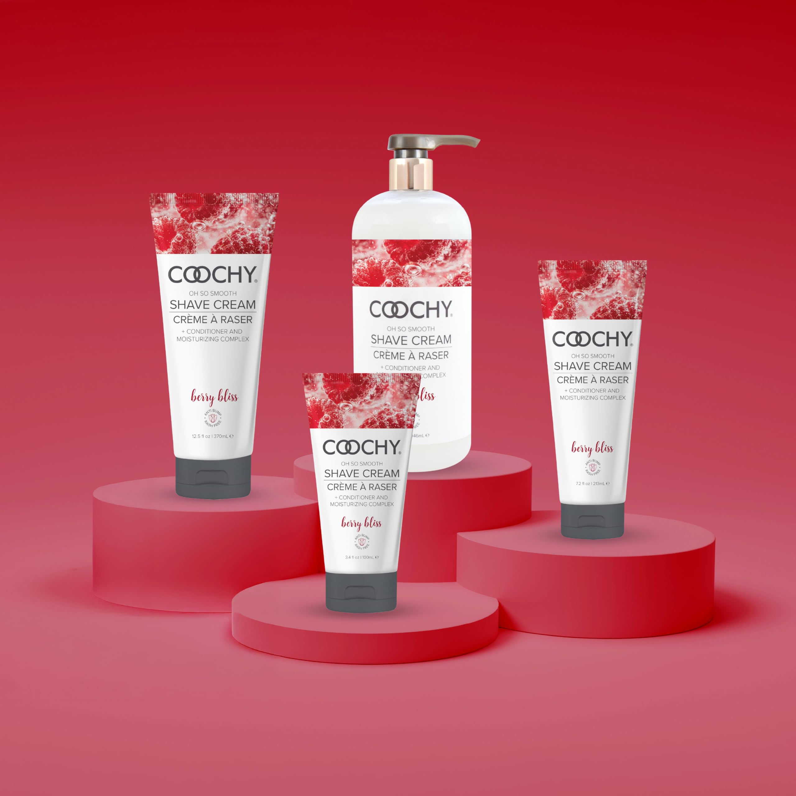 Coochy Shave Cream Berry Bliss - Rash-Free Hydrating Shaving Lotion (12.5 oz)