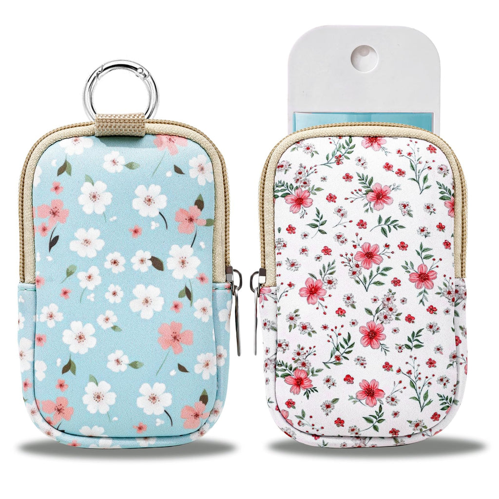COOKOOKY 2 Pack Hand Sanitizer Case — Travel-Ready Mini Pouches for Touchland Bottles