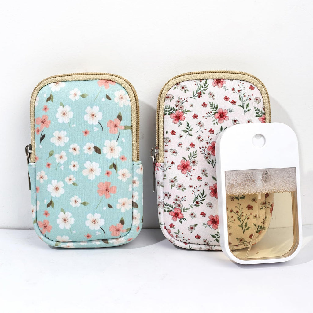 COOKOOKY 2 Pack Hand Sanitizer Case — Travel-Ready Mini Pouches for Touchland Bottles