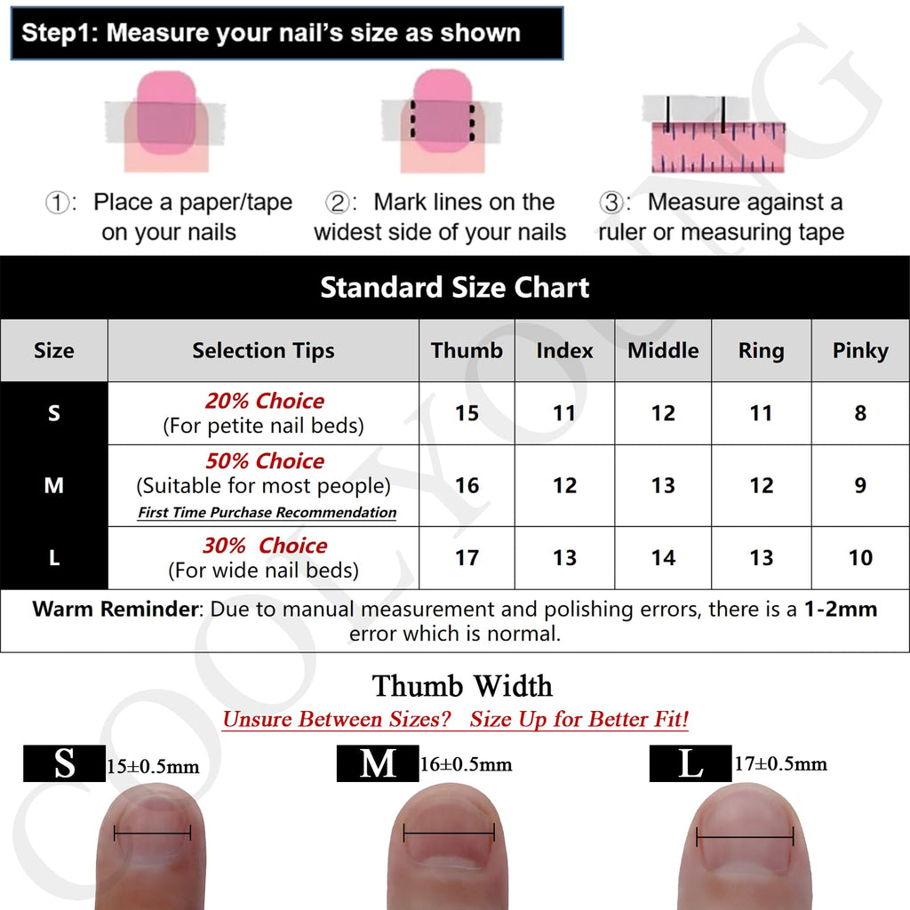 COOLYOUNG Handmade Cat Eye Press On Nails – Short Square, 10 Pcs (S/M/L)