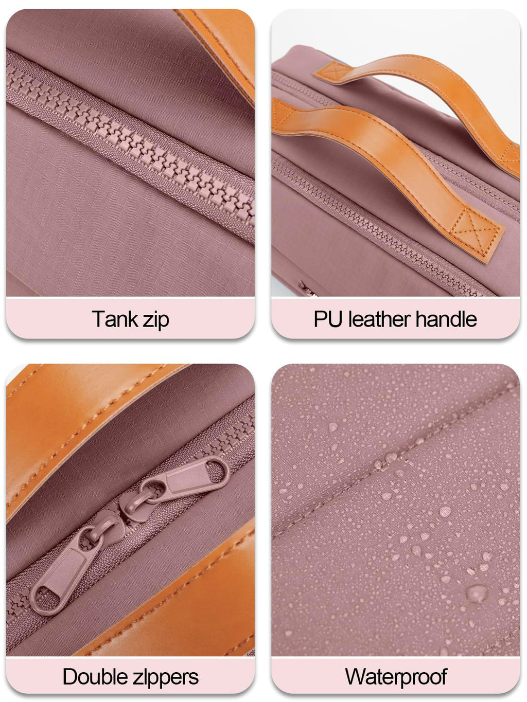 COOSKY Women's Hanging Toiletry Bag | Waterproof Travel Cosmetic Organizer with Jewelry Storage – Large Capacity, Dark Purple