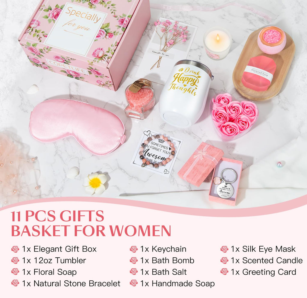 Copetlife Spa Gift Basket for Women – Birthday & Self-Care Gift Set