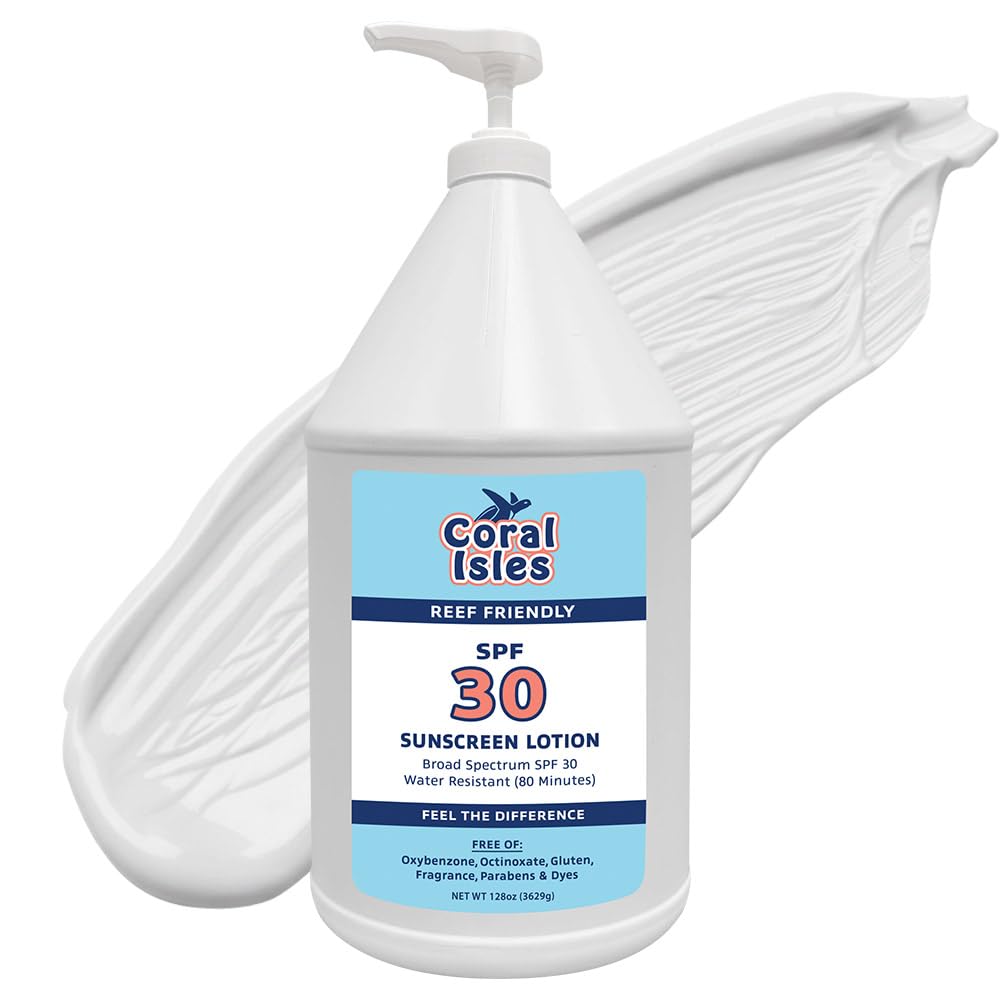 Coral Isles by Rocky Mountain Sunscreen SPF 30 Lotion | Reef-Safe, Hawaii Act Compliant, 128 fl oz