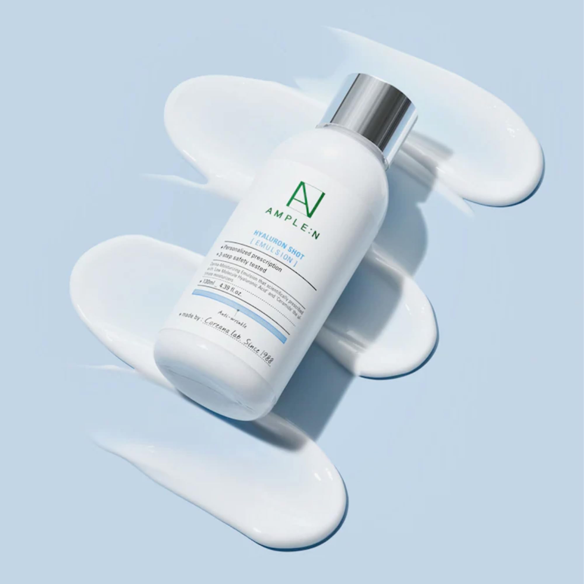 CORÉANA AMPLE:N Hyaluron Shot Emulsion – Deep Hydration + Skin Barrier Support, 4.39 fl oz