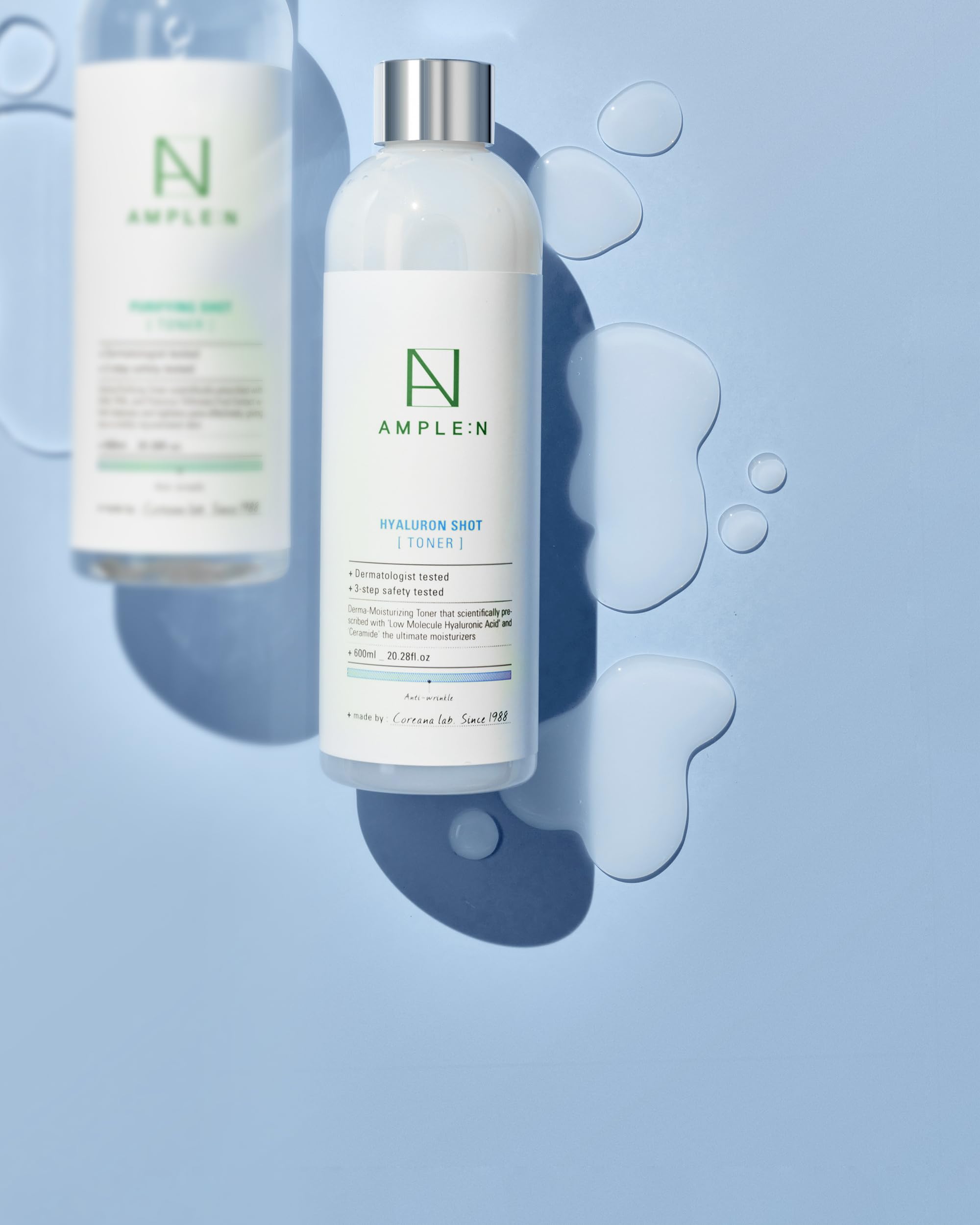 CORÉANA Ample:N Hyaluron Shot Toner – Hydrating Korean Hyaluronic Acid & Ceramide Toner