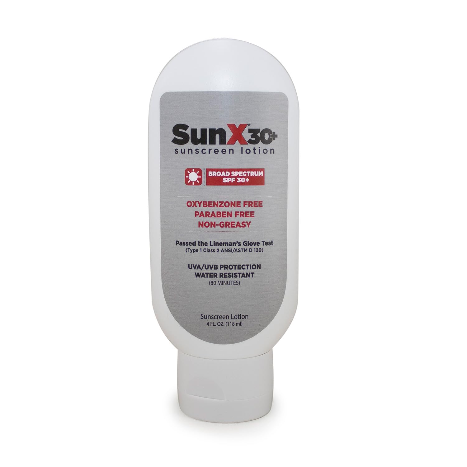 CoreTex Sun X 30+ SPF Broad Spectrum Sunscreen Lotion – Oil-Free, 80-Minute Water-Resistant, USA Made