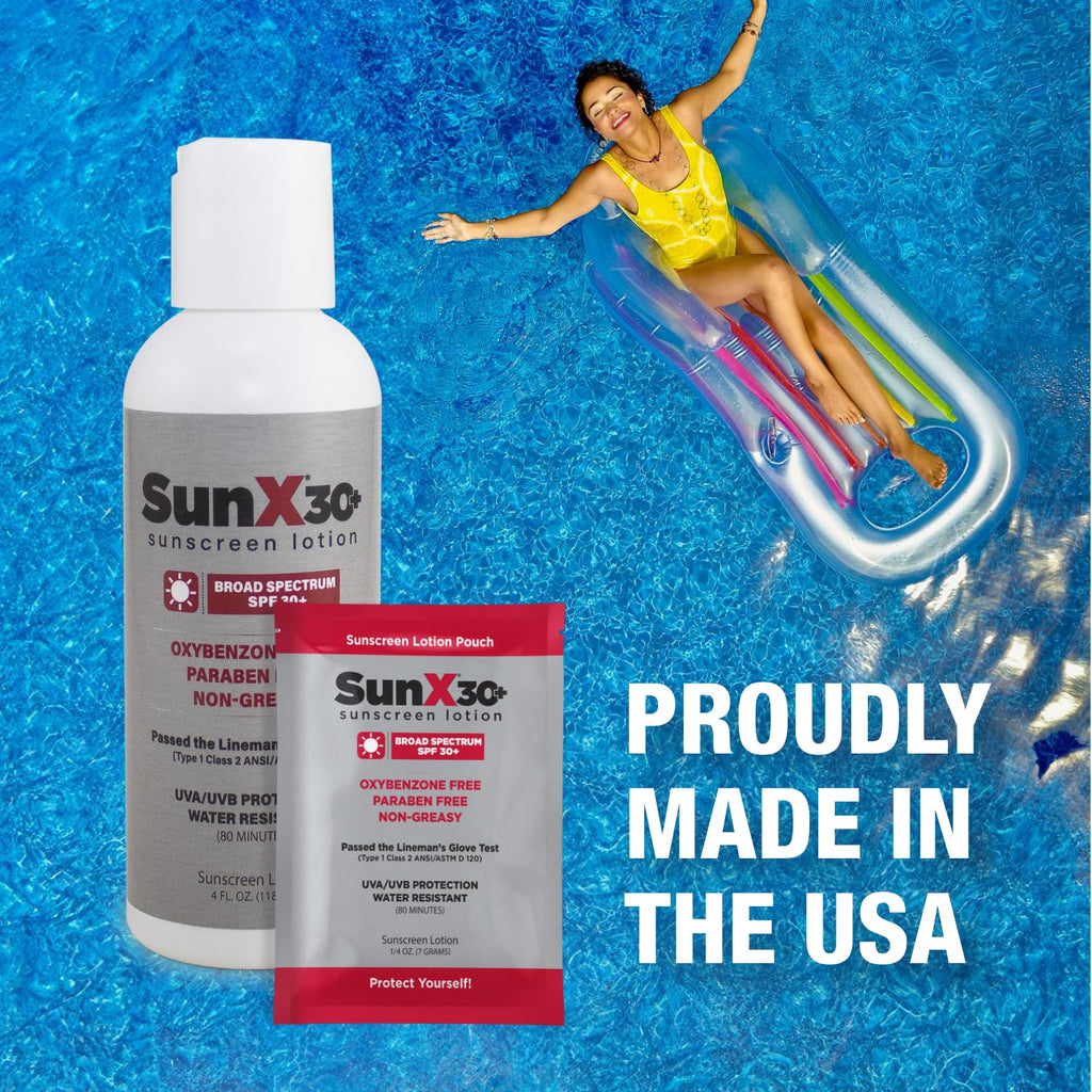 CoreTex Sun X 30+ SPF Travel Packets — 50 Oil-Free, Broad Spectrum, Reef-Safe, 80-Minute Water-Resistant