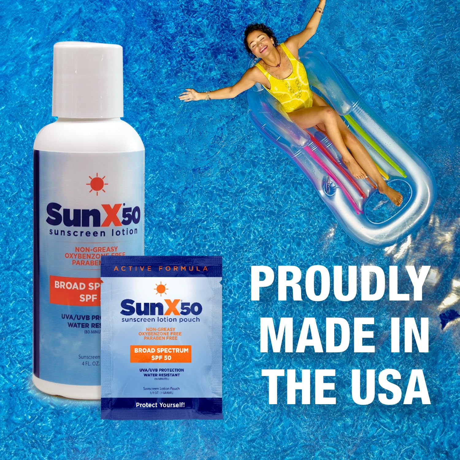 CoreTex Sun X 50 SPF Broad Spectrum Sunscreen Packets – 25 Pack, Oil-Free, Reef Safe, 80-Minute Water Resistant