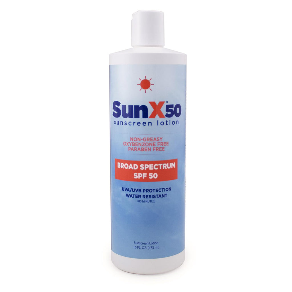 CoreTex Sun X 50 SPF Broad Spectrum Sunscreen Lotion – 16oz, Oil-Free, No White Cast, 80-Minute Water Resistant