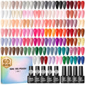 COSCELIA 60-Piece Gel Nail Polish Set – 55 Colors + Top & Base Coats