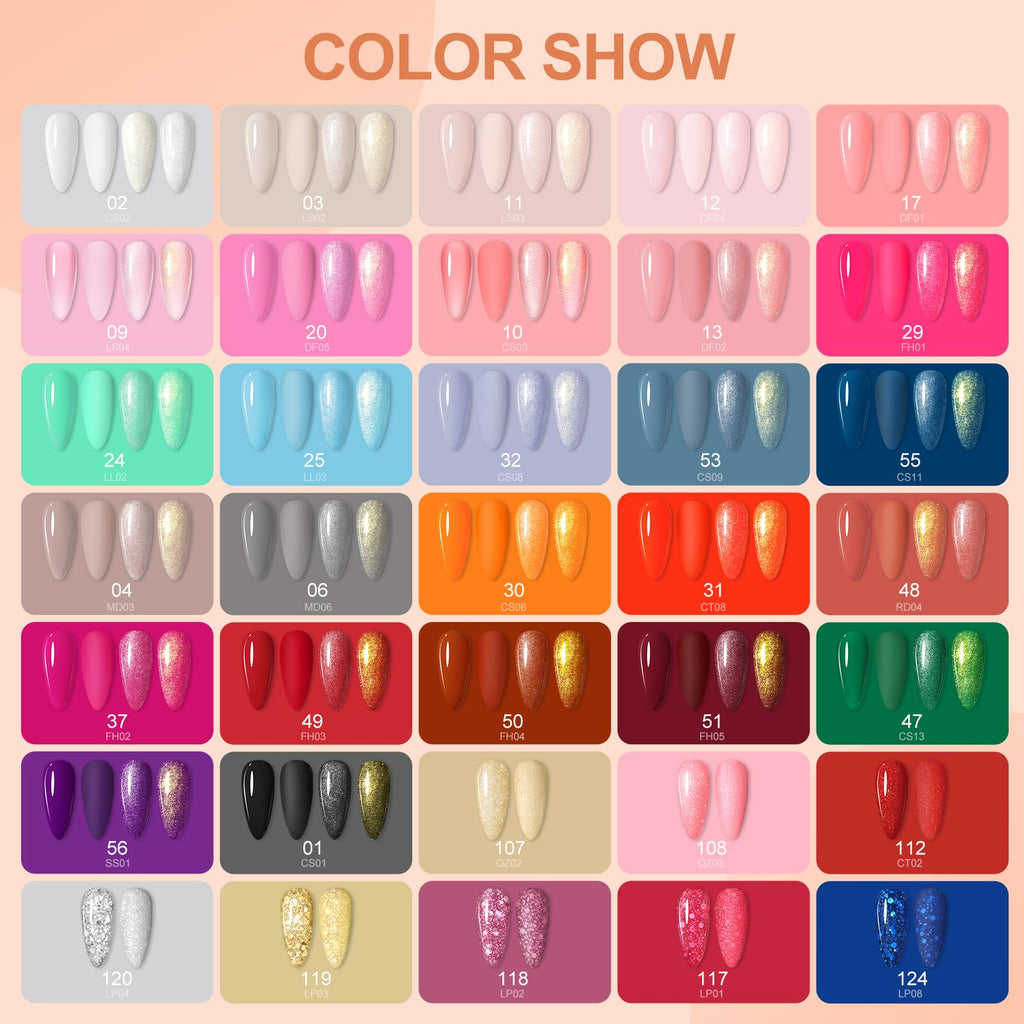 COSCELIA 66Pcs Gel Nail Polish Kit with UV Light & Drill – 35 Colors for DIY Manicures