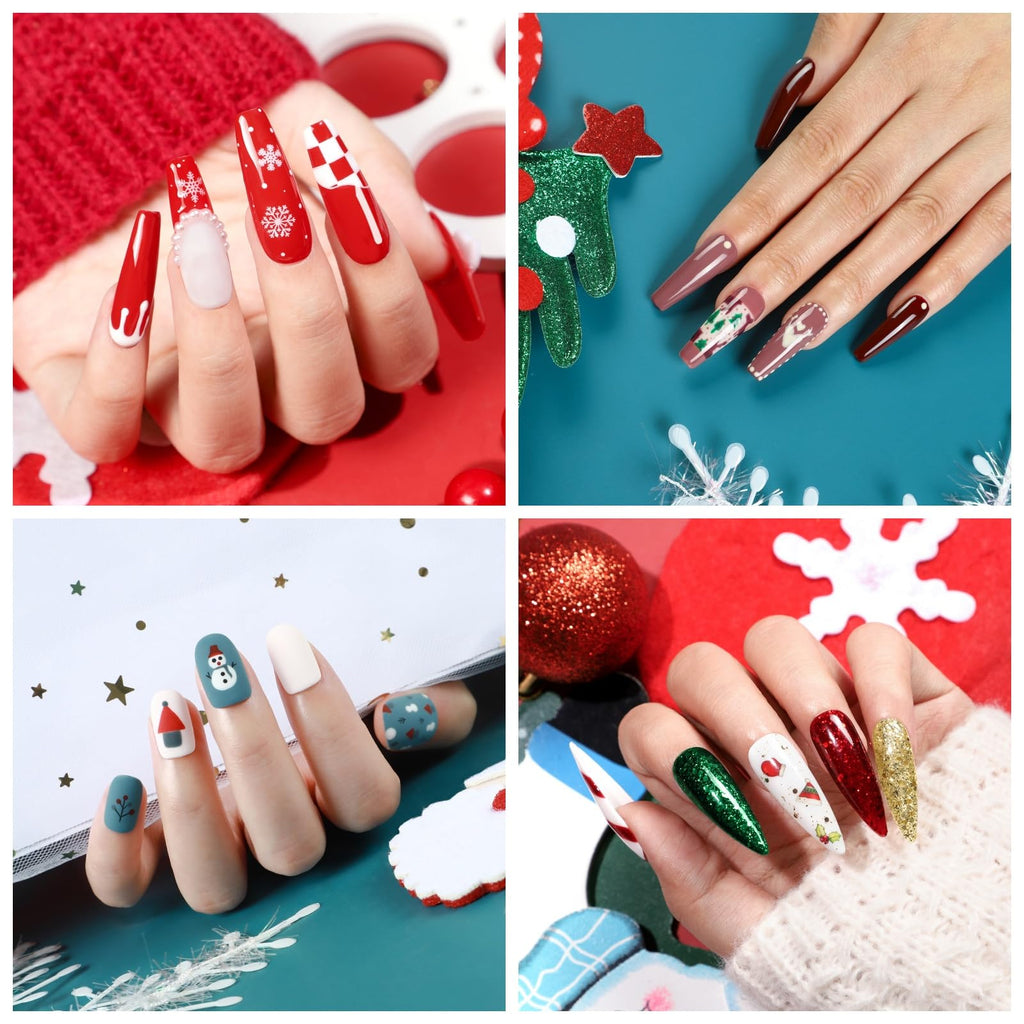 COSCELIA 40PCS Gel Nail Polish Set – 36 Winter Colors with Matte & Glossy Finishes, Base & Top Coat