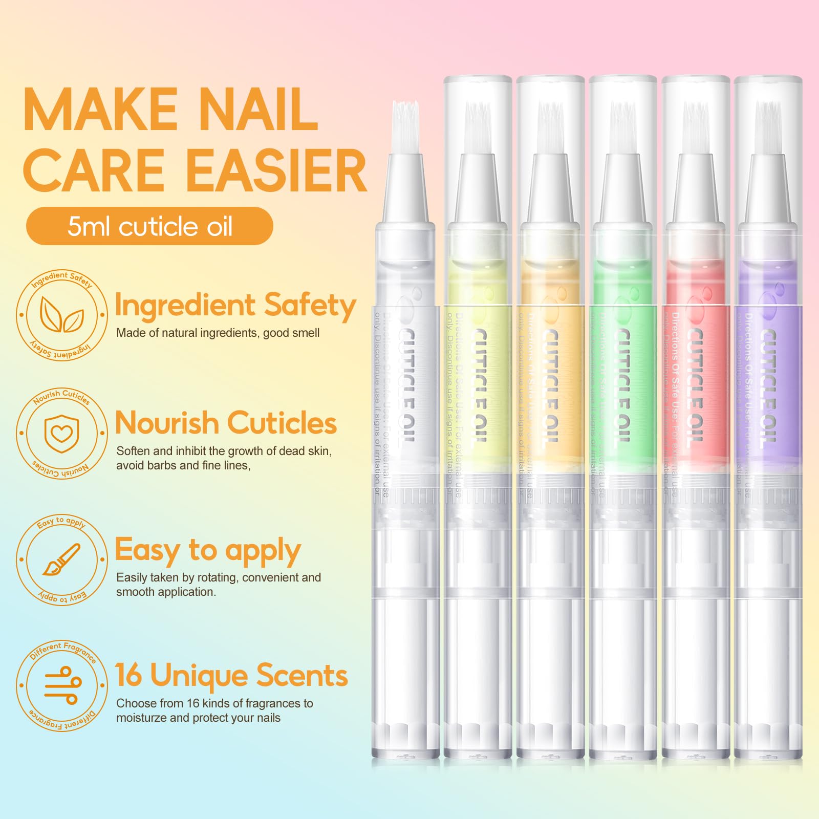COSCELIA 16-Piece Cuticle Oil Pen Set for Nails – Nourishment, Hydration & Repair