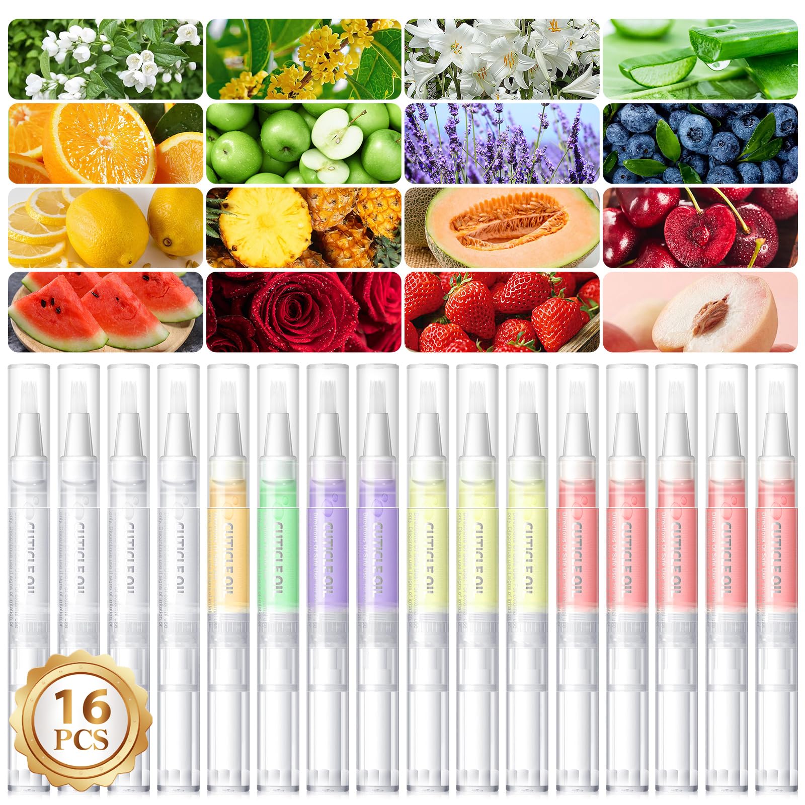 COSCELIA 16-Piece Cuticle Oil Pen Set for Nails – Nourishment, Hydration & Repair