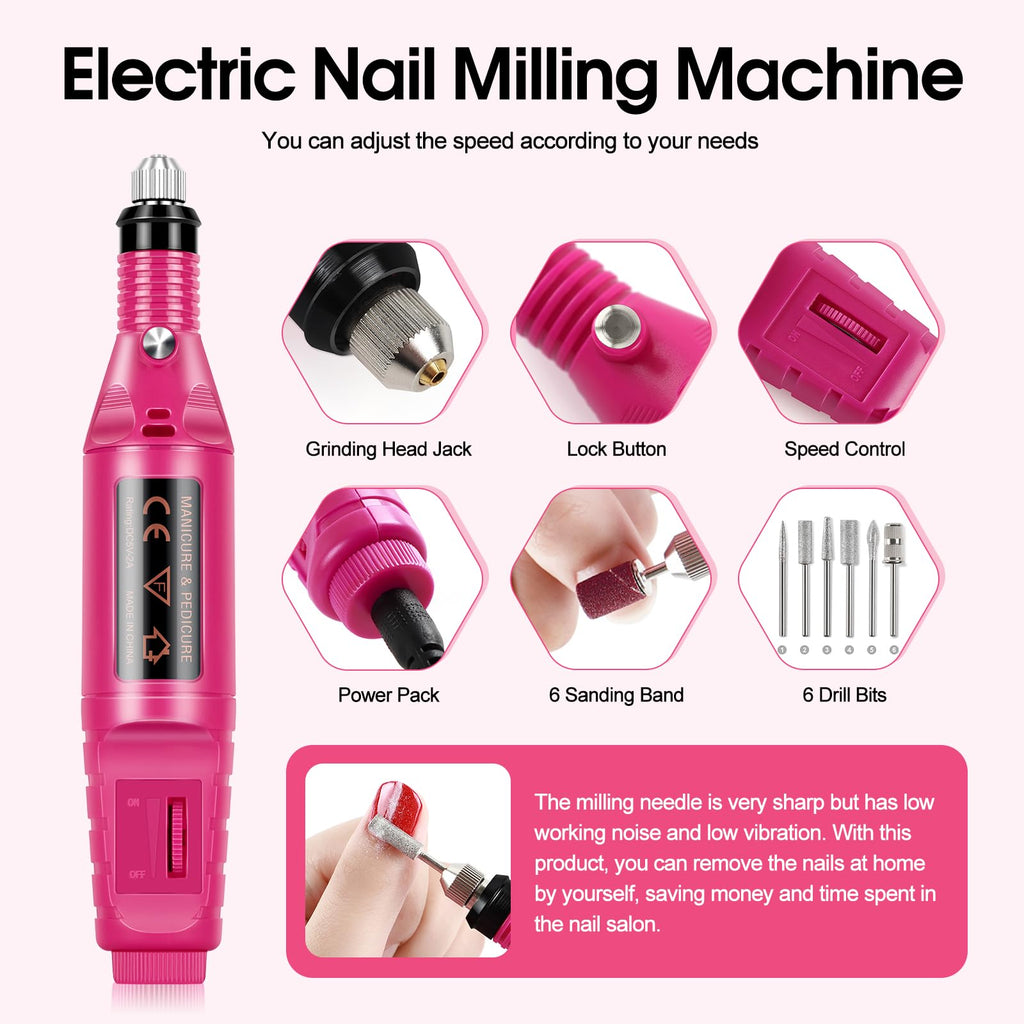 COSCELIA Acrylic Nail Kit for Beginners | All-in-One 3 Powders & 6 Gel Polishes