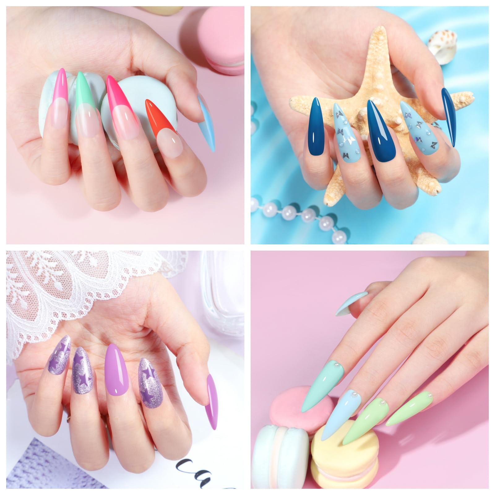 COSCELIA 57pcs Gel Nail Polish Kit with UV Light — 40 Colors, Soak-Off Top & Base Coats, Starter Set