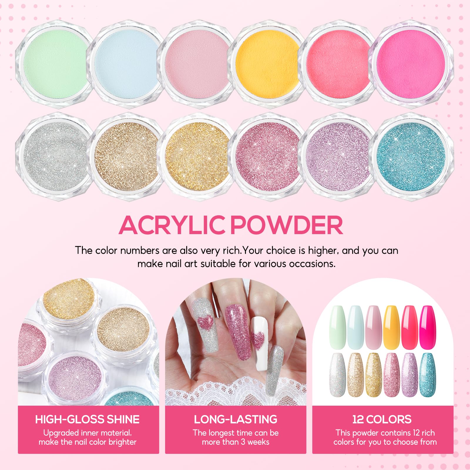 COSCELIA Acrylic Nail Kit for Beginners – Drill & UV Light Included