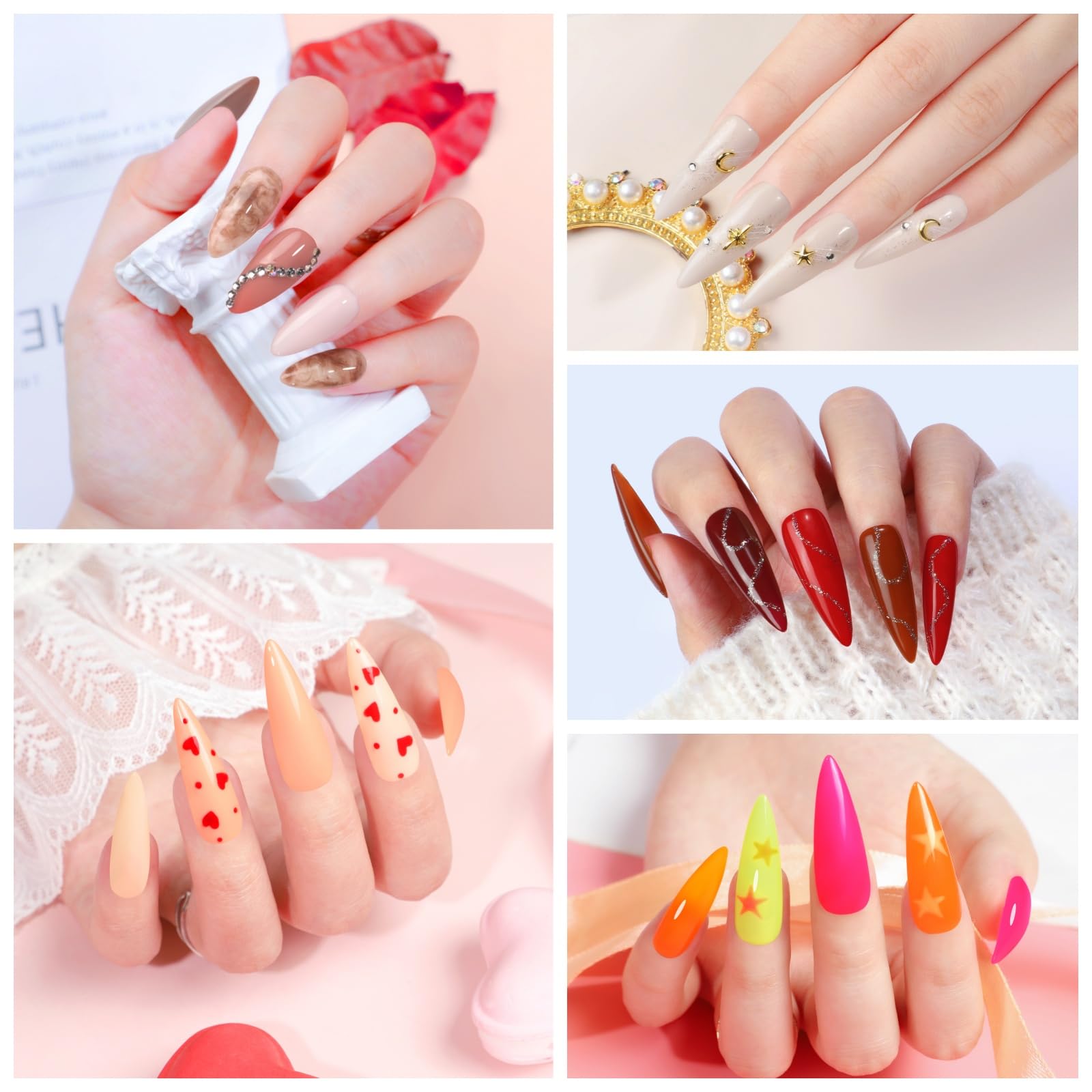 COSCELIA 25 PCS Nude Brown Gel Nail Polish Set – 20 Colors + 5 Top & Base Coats, DIY Manicure Starter Kit