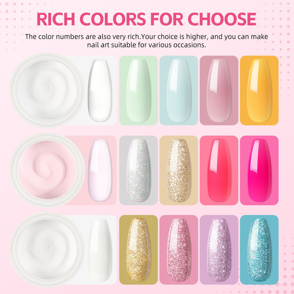 COSCELIA Acrylic Nail Kit for Beginners – Drill & UV Light Included