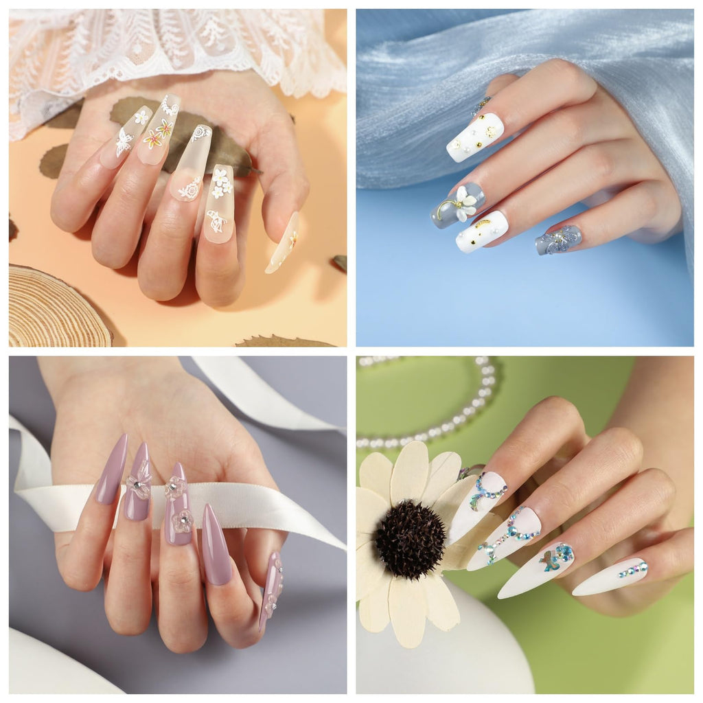 COSCELIA Acrylic Nail Kit for Beginners | All-in-One 3 Powders & 6 Gel Polishes