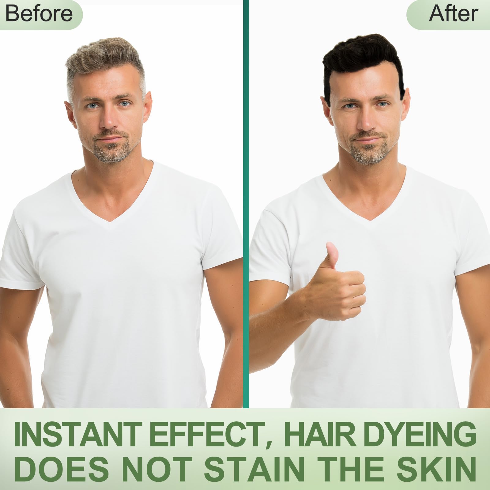 COSKOA Black Hair Dye Shampoo 3 in 1 – 100% Gray Coverage, Easy At-Home Color, 17.6 Fl Oz