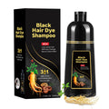 COSKOA Black Hair Dye Shampoo 3 in 1 – 100% Gray Coverage, Easy At-Home Color, 17.6 Fl Oz