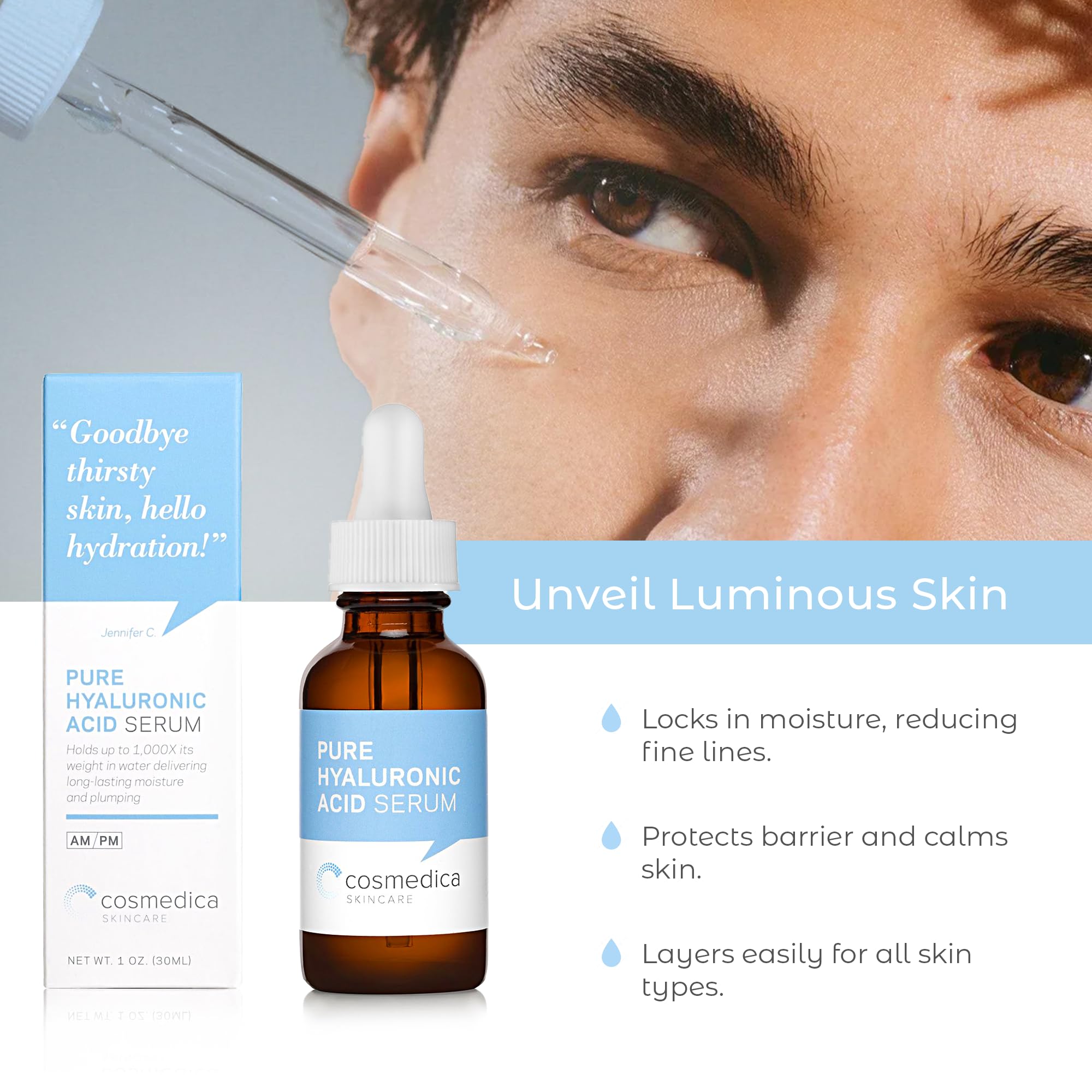 Cosmedica Skincare Set – Vitamin C Super Serum & Pure Hyaluronic Acid Serum